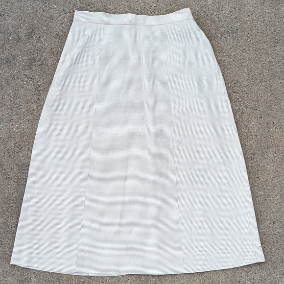 1940's pink and green HOUNDSTOOTH SKIRT 40's M - Picture 5 of 8